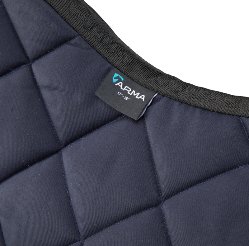 Shires ARMA Comfort Lite Saddlecloth - Navy - 17-18 - Slight Seconds-1