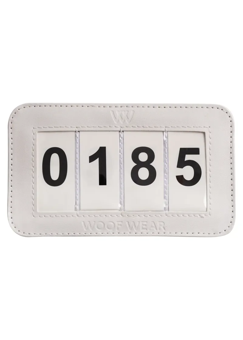 Woof Wear 4 Digit Dressage number Holder - White 