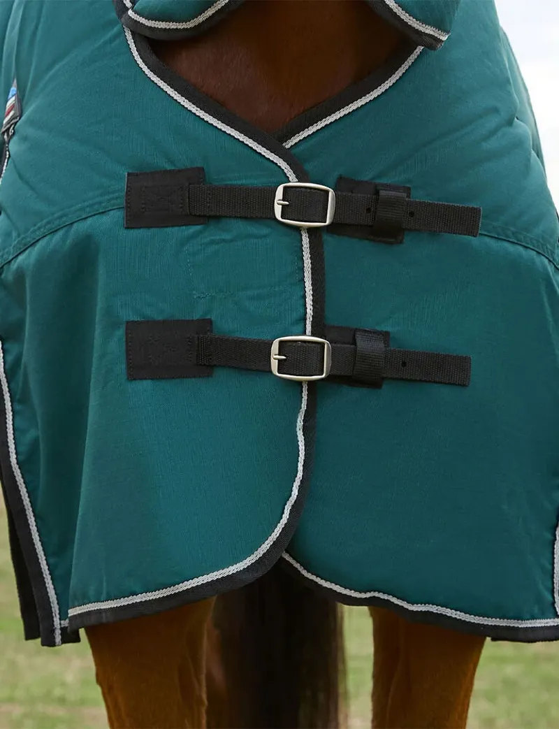 WeatherBeeta ComFiTec Classic 220g Turnout Combo Rug - Forest Green/Black-3
