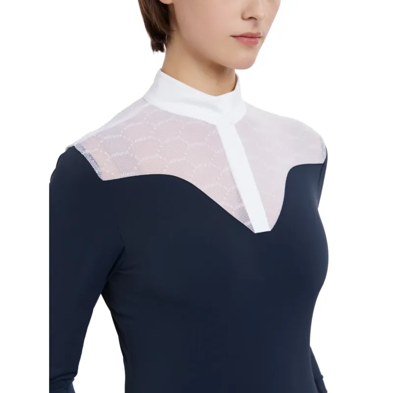LeMieux Emily Long Sleeve Show Shirt - Navy-2