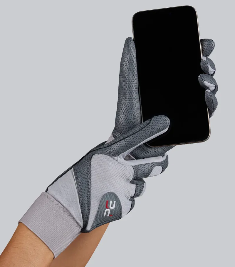 Premier Equine Nexa Riding Gloves - Grey-1