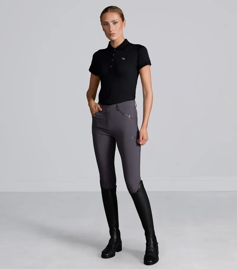 Premier Equine Ladies Team Polo Shirt - Black-1