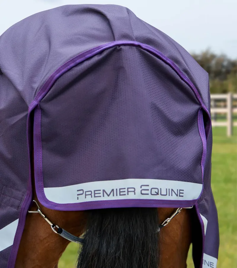 Premier Equine Stratus 600D Series 0g Turnout Rug with Classic Neck Cover - Purple-5