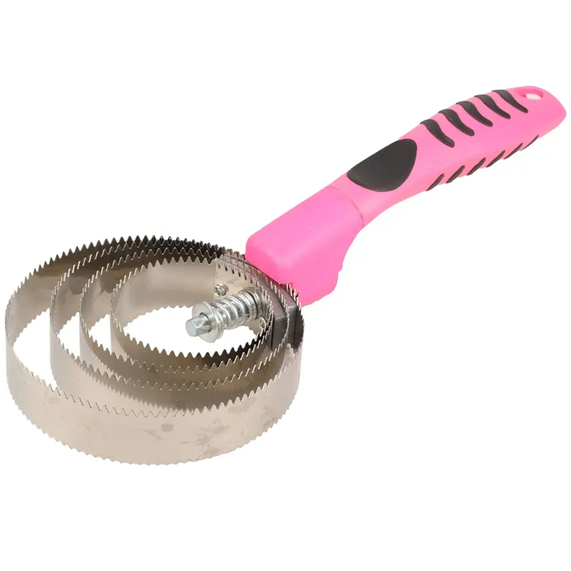 Hy Equestrian Vivid Spring Curry Comb - Pink