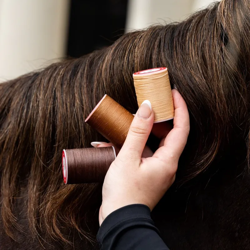 Smart Grooming Flat Waxed Plaiting Thread - Dark Brown-2