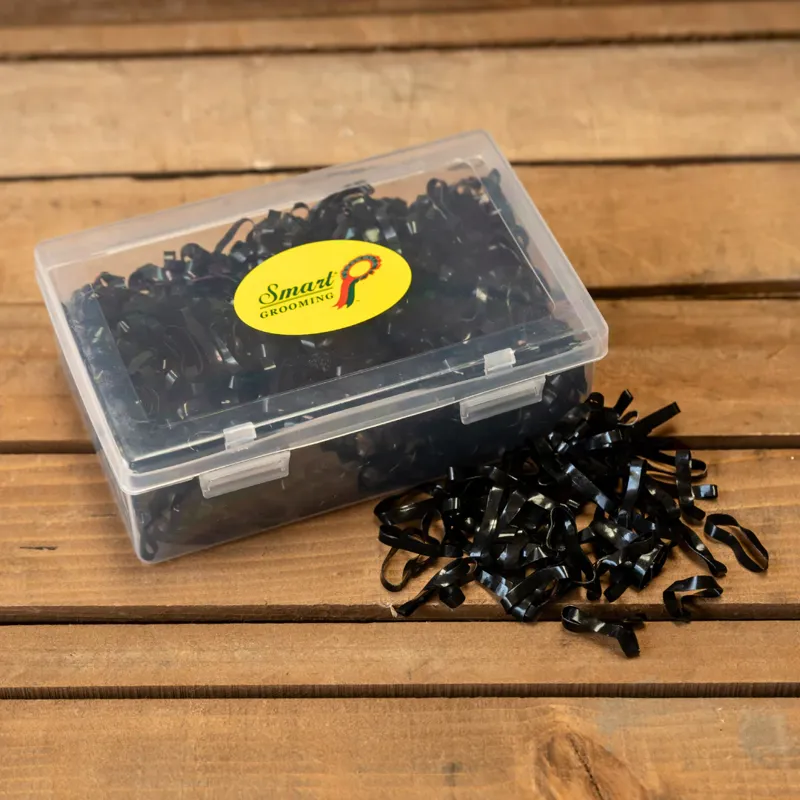 Smart Grooming Super Stretchy Silicone Plaiting Bands - Black