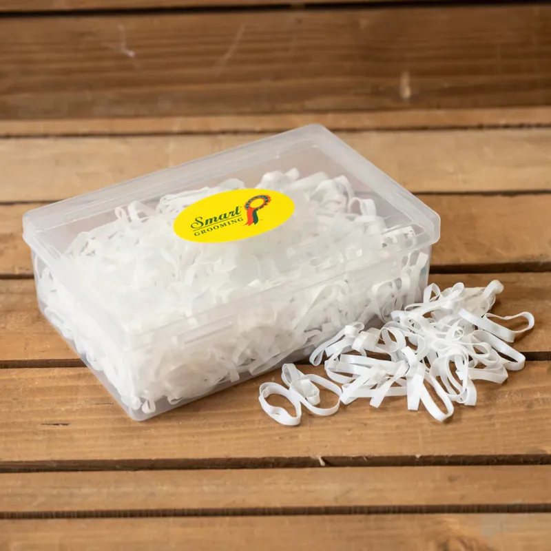 Smart Grooming Super Stretchy Silicone Plaiting Bands - White-1