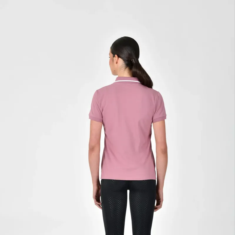 Dublin Cotton Pique Ladies Polo Top - Dusty Rose-2