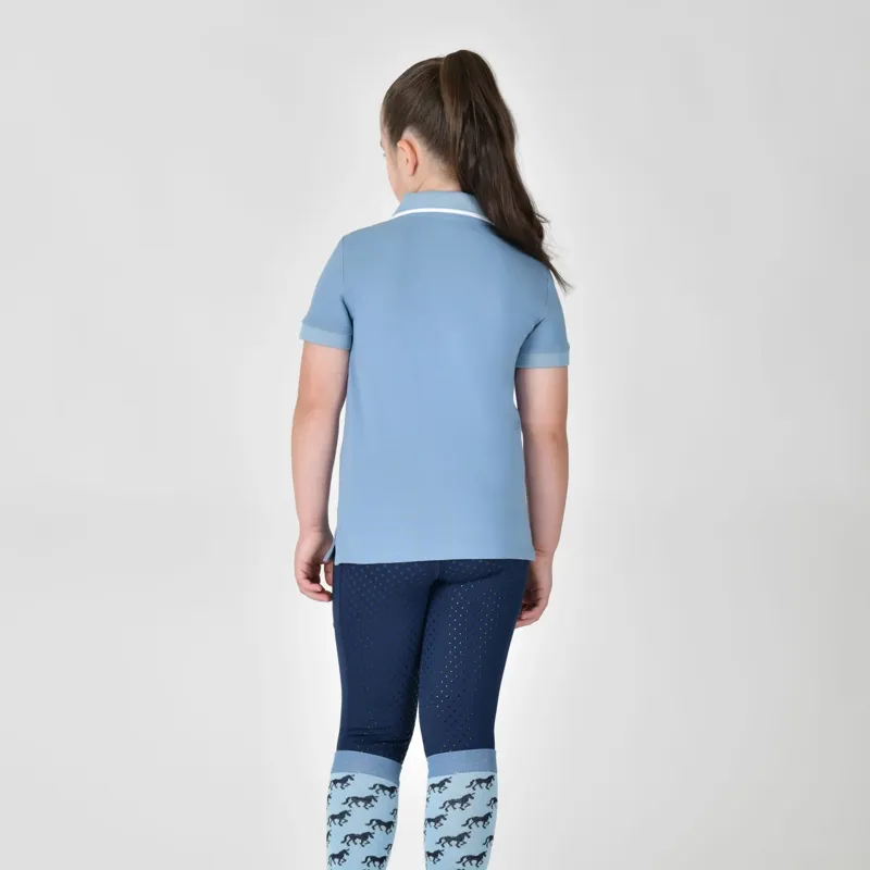 Dublin Cotton Pique Children's Polo - Blue Fog-1