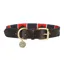 Benji and Flo Sublime Polo Leather Dog Collar - Red/Navy/White