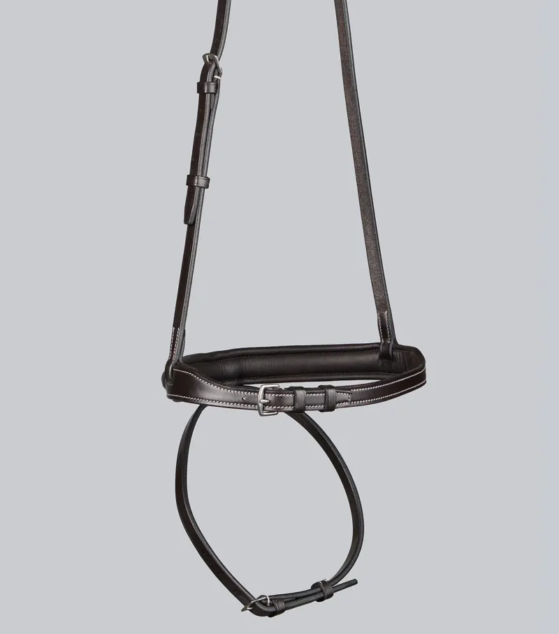 Premier Equine Padded Noseband For Pro Elevator Bridle - Dark Havana-3
