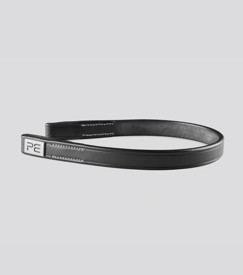 Premier Equine Plain Browband For Hunter Bridle - Black