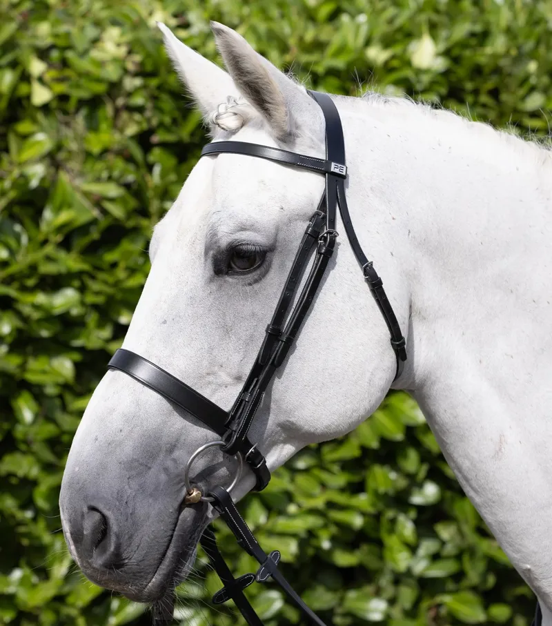 Premier Equine Plain Browband For Hunter Bridle - Black-2