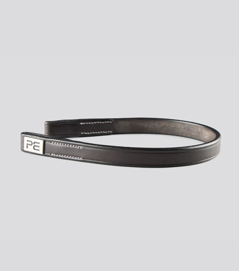 Premier Equine Plain Browband For Hunter Bridle - Dark Havana
