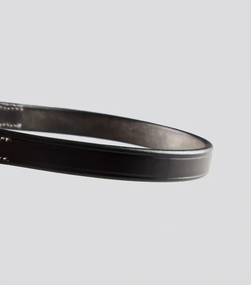 Premier Equine Plain Browband For Hunter Bridle - Dark Havana-3