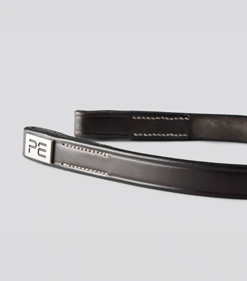 Premier Equine Plain Browband For Hunter Bridle - Dark Havana-4