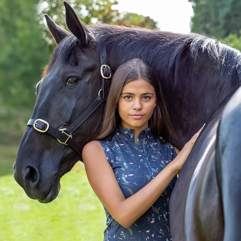 Shires Aubrion Revive Sleeveless Base Layer - Peony Print-2