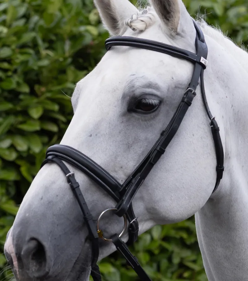 Premier Equine Pro Elevator Bridle Headpiece - Black-3