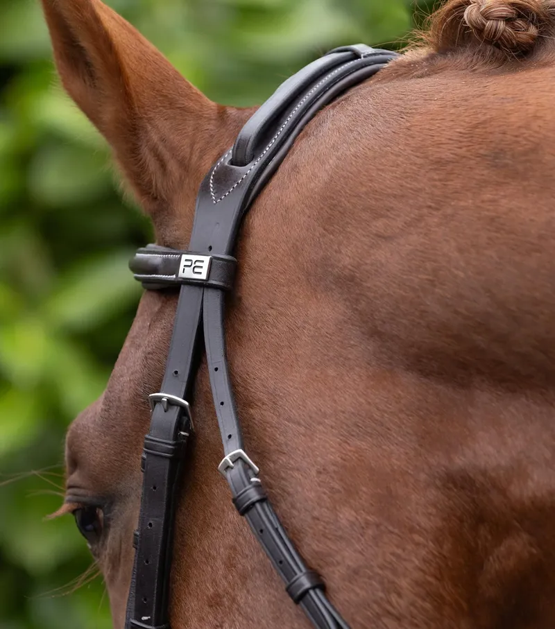 Premier Equine Pro Elevator Bridle Headpiece - Dark Havana-1