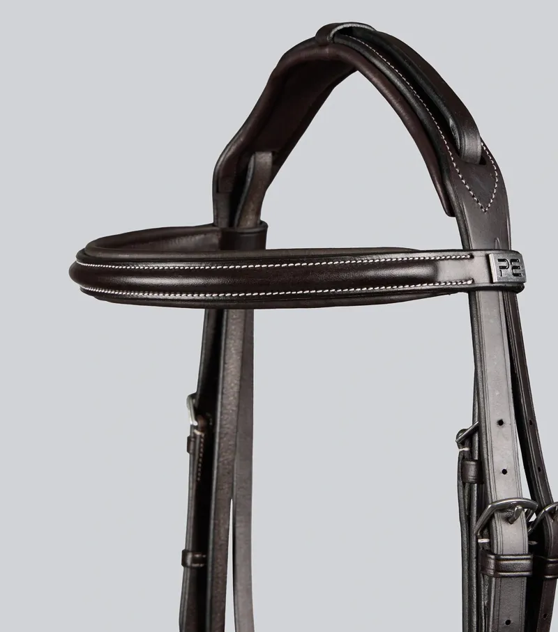 Premier Equine Padded Browband For Pro Elevator Bridle - Dark Havana-1