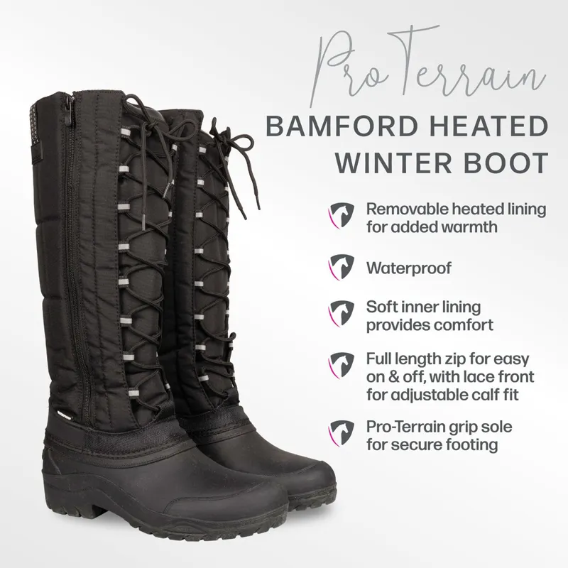 Hy Equestrian ProTerrain Bamford Heated Winter Boots - Black-1