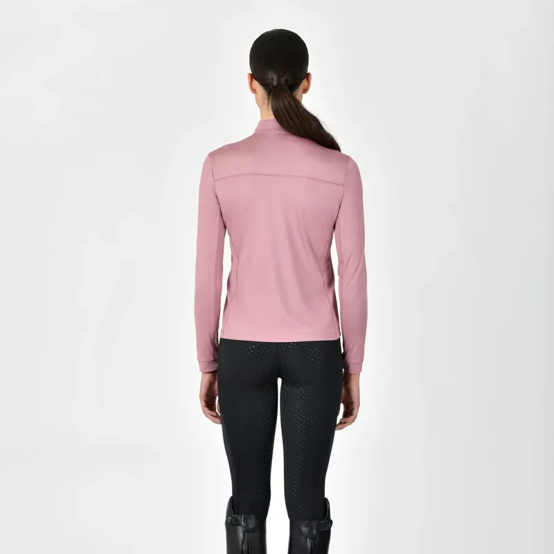 Dublin Breathable Long Sleeve Ladies Riding Top - Dusty Rose-2