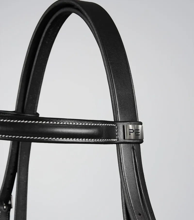 Premier Equine Raised Jumping Bridle with Flash Noseband - Black-2