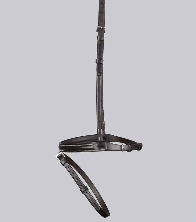 Premier Equine Raised Jumping Noseband - Dark Havana-2