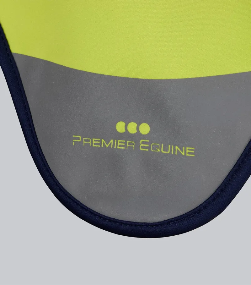 Premier Equine Reflective Ear Bonnet - Yellow/Silver-4