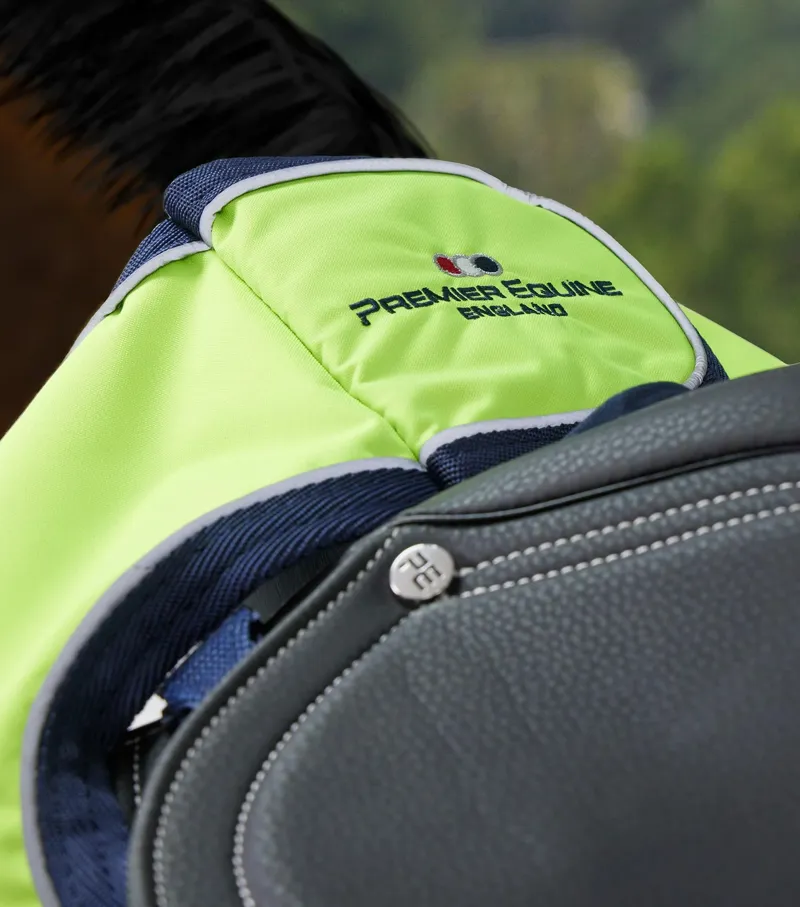 Premier Equine Reflective Exercise Sheet - Yellow/Silver Yellow-1