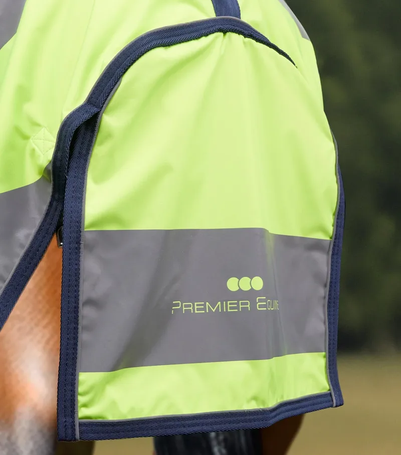 Premier Equine Reflective Exercise Sheet - Yellow/Silver Yellow-5