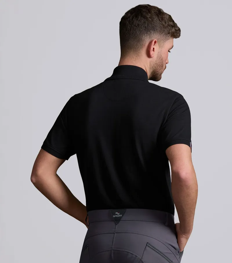 Premier Equine Men's Respiro Riding Polo Shirt - Black-1