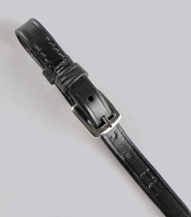 Premier Equine Round Lip Strap Black - Black-1