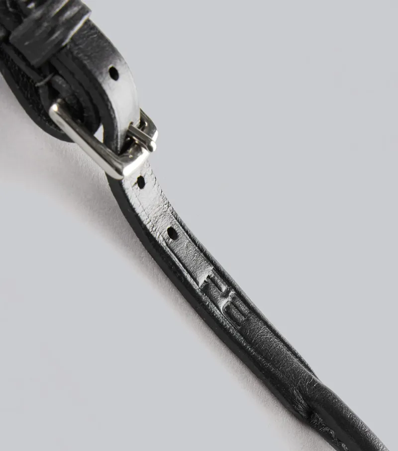 Premier Equine Round Lip Strap Black - Black-2