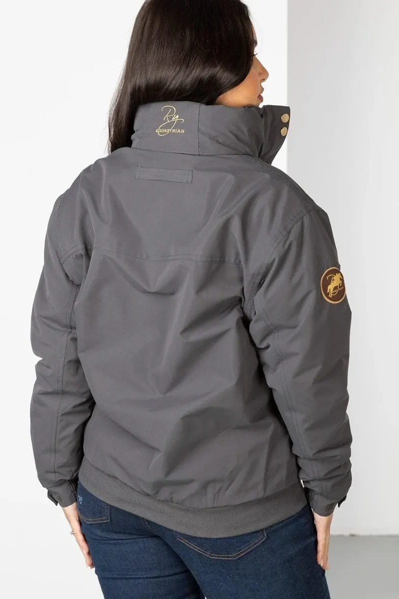 Rydale Ladies Equestrian Ripon IV Bomber Jacket - Dark Grey-1