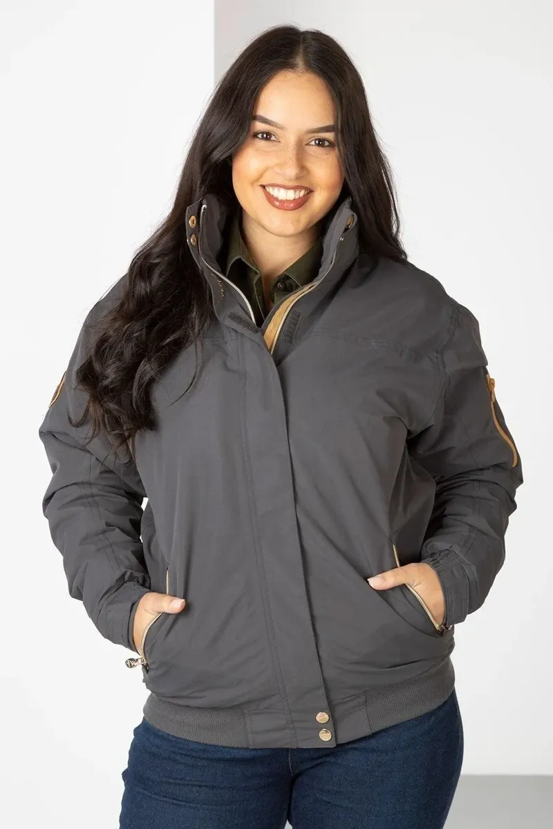 Rydale Ladies Equestrian Ripon IV Bomber Jacket - Dark Grey
