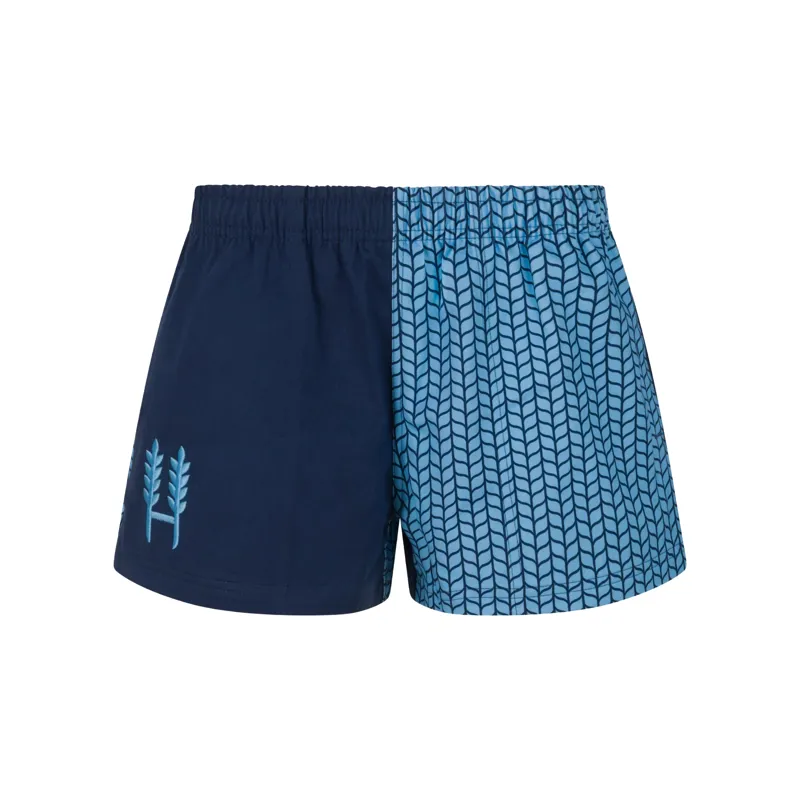 Hexby Harlequin Shorts With Zips - Navy/Harvest Blue