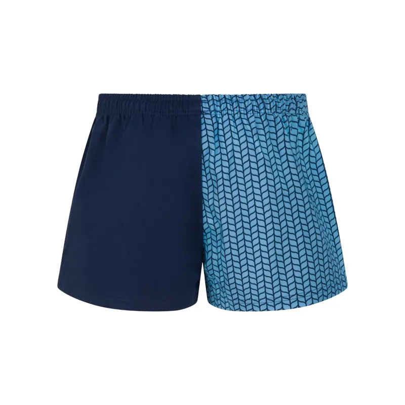 Hexby Harlequin Shorts With Zips - Navy/Harvest Blue-1