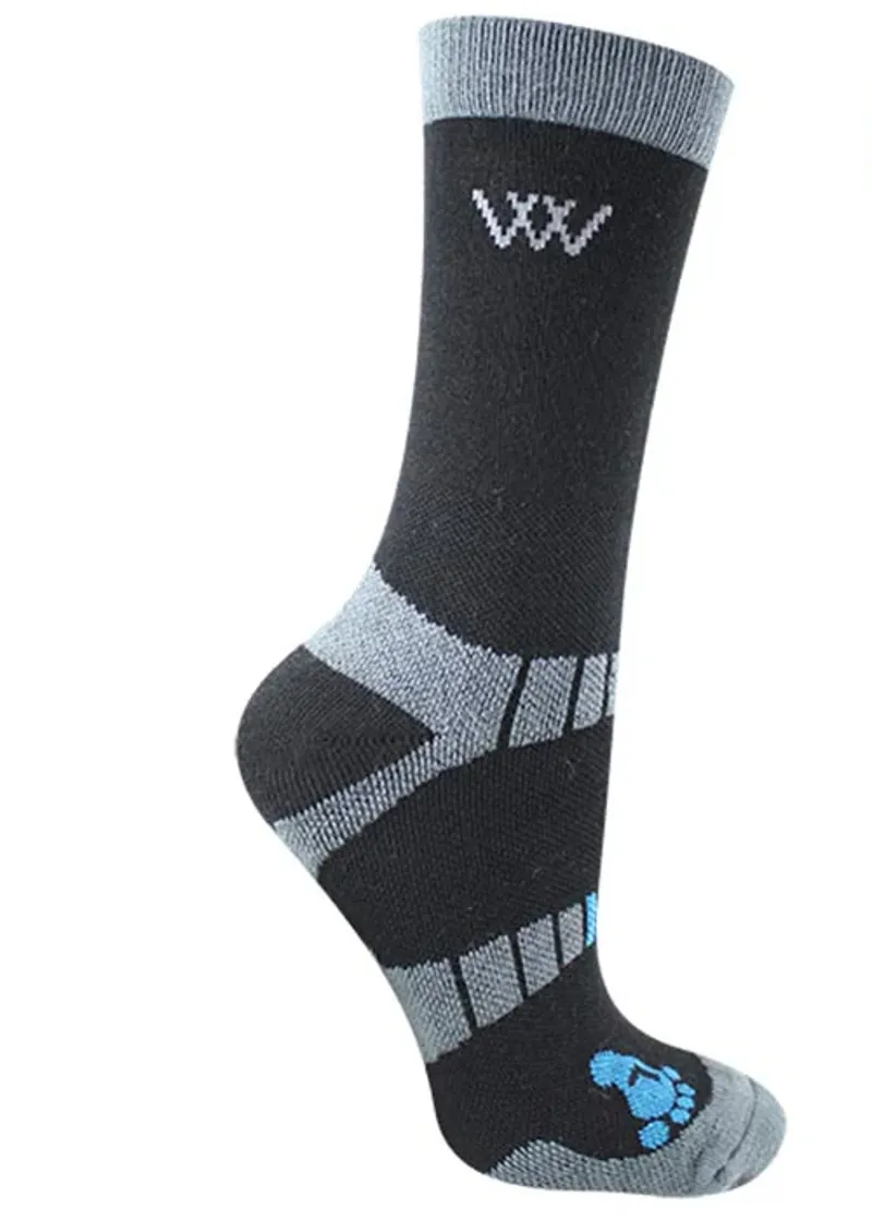Woof Wear Short Bamboo Waffle Riding Socks - Black