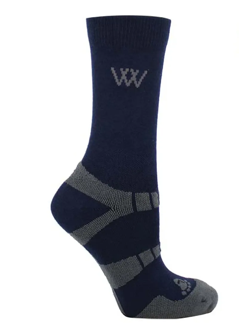 Woof Wear Short Bamboo Waffle Socks - Navy