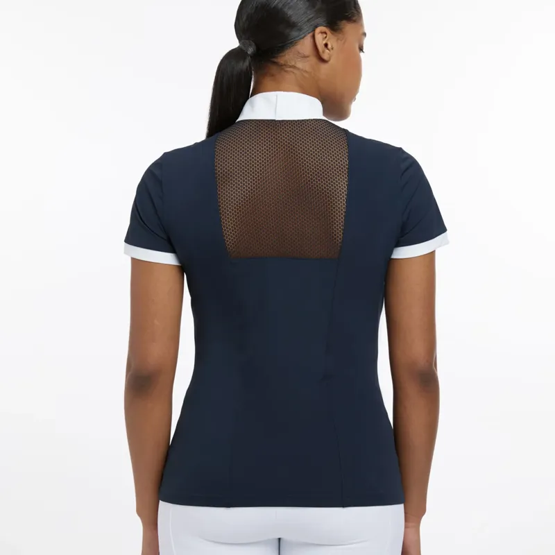 LeMieux Camille Short Sleeve Show Shirt - Navy-2