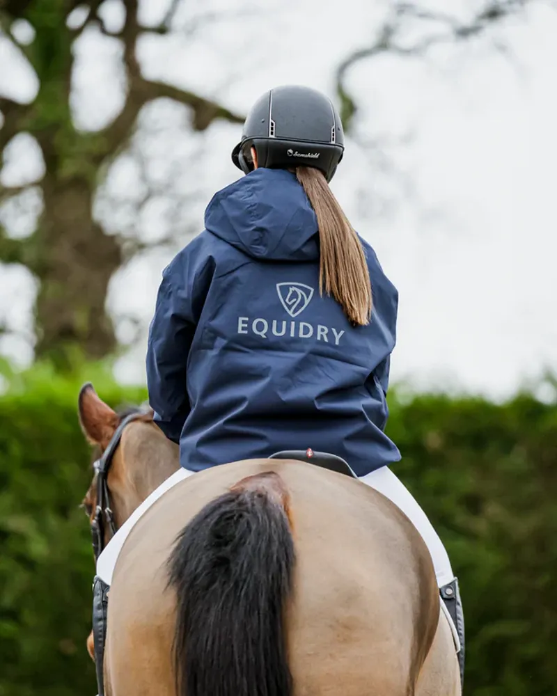 EQUIDRY Women's Waterproof Storm Smock - Navy-3