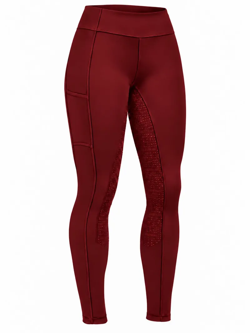 Hatton Park Orleton Childrens Winter Riding Tights - Sundried Tomatoe