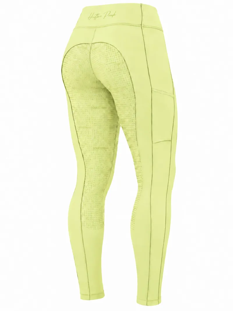 Hatton Park Orleton Riding Tights - Sunny Lime-1