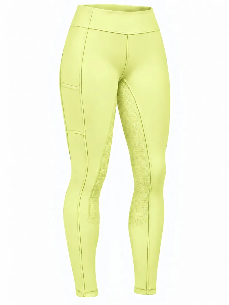 Hatton Park Orleton Childrens Riding Tights - Sunny Lime