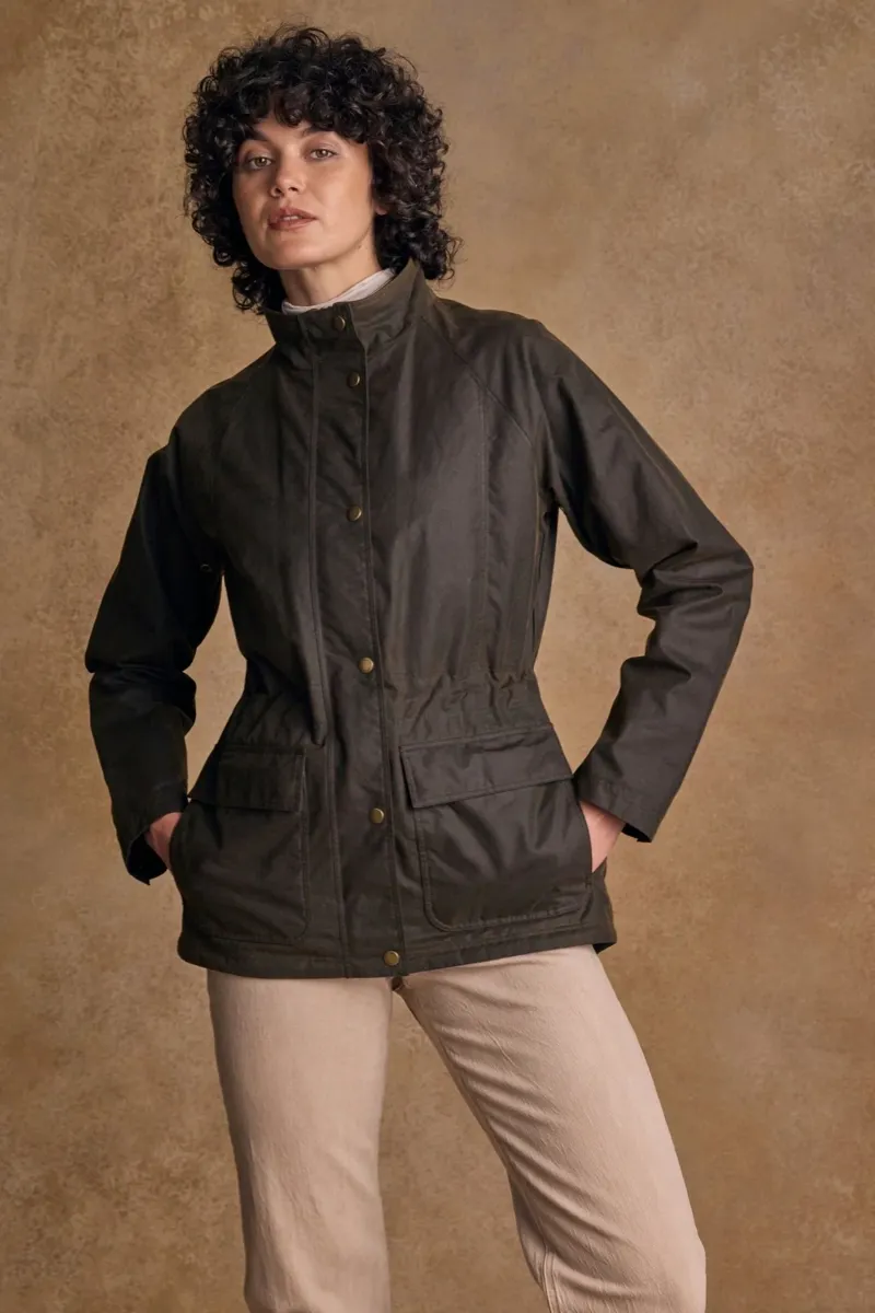 Jack Murphy Sally Women's Wax Jacket - Olive-2