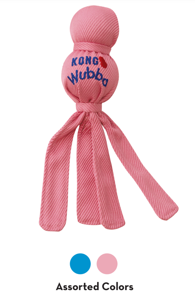 KONG Puppy Wubba Assorted - Pink/Blue -1
