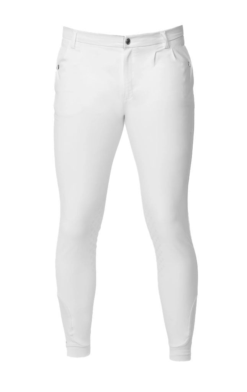 LeMieux Mens Elite Classic Pleated Breech - White