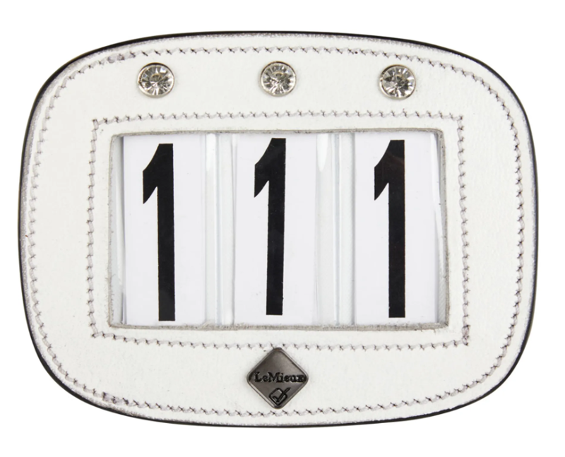 LeMieux Saddle Number Holder Diamante - White 