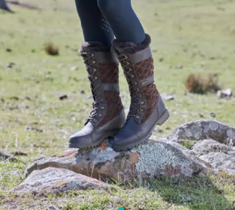 Dublin Yukon Ladies Quilt Country Boots - Chocolate Brown-5